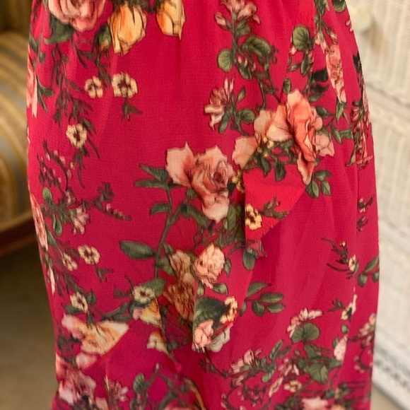 Como Vintage Fuschia Floral Sundress- Size Small - Picture 5 of 12